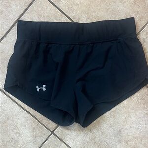 Under Armour Women's SpeedPocket Athletic Black Shorts